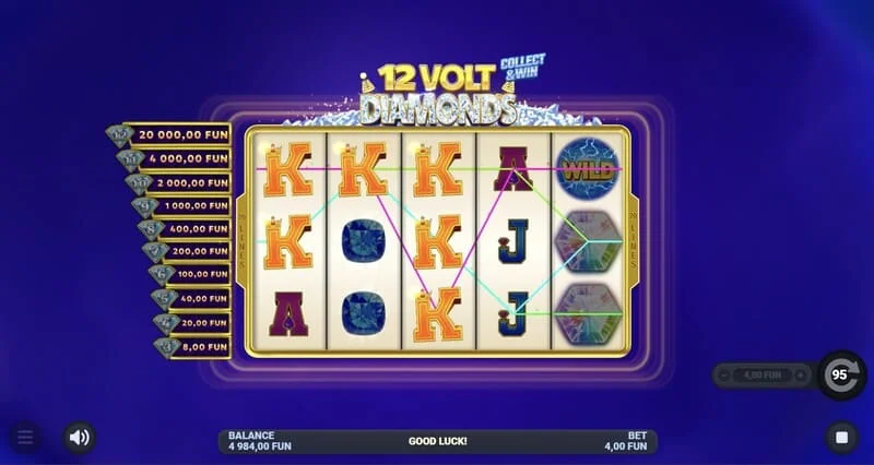 12 Volt Diamonds - príomhscáileán cluiche le greille 5x4